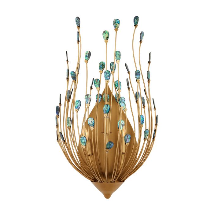 Delphos 3 lt Wall Light - Contemporary Gold / Natural