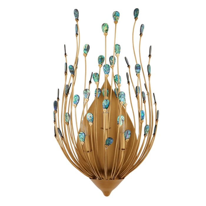 Delphos 3 lt Wall Light - Contemporary Gold / Natural