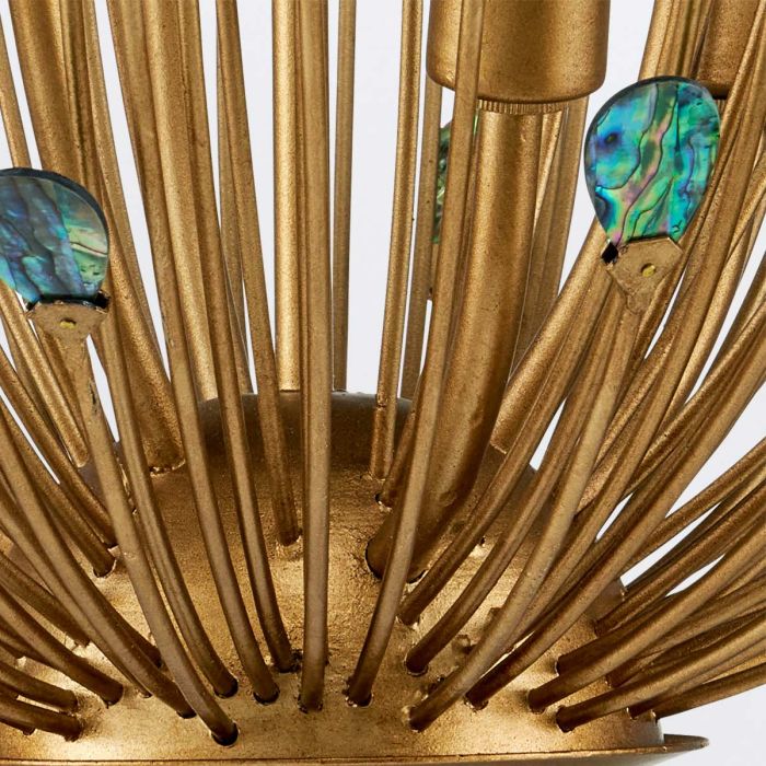 Delphos 6 lt Chandelier - Contemporary Gold / Natural