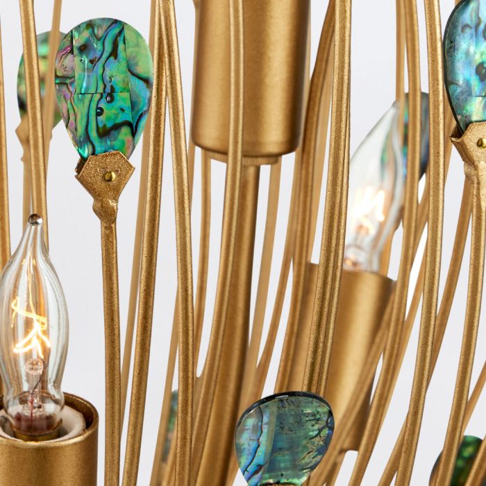 Delphos 6 lt Chandelier - Contemporary Gold / Natural