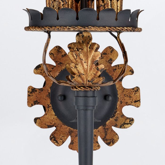 Duke 3 lt Wall Light - Zanzibar Gold Leaf / Zanzibar Black
