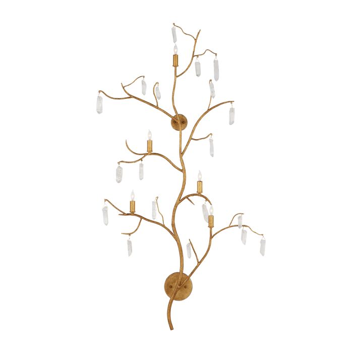 Forest Light 5 lt Large Wall Light - Washed Lucerne Gold / Natural