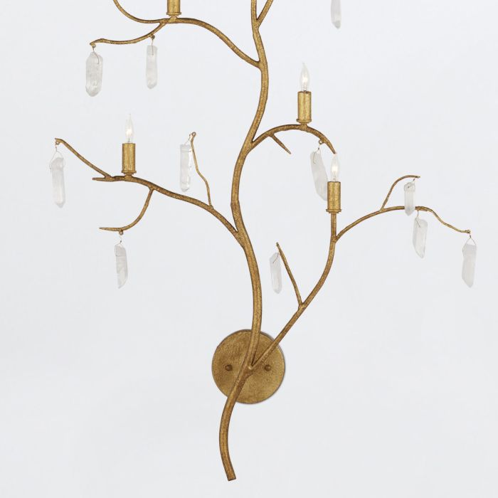 Forest Light 5 lt Large Wall Light - Washed Lucerne Gold / Natural
