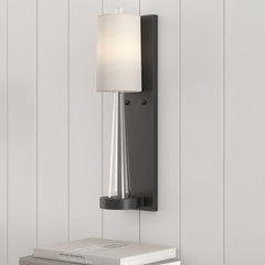 Junia 1 lt Wall Light - Clear / Oil Rubbed Bronze