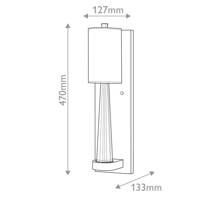 Junia 1 lt Wall Light - Clear / Oil Rubbed Bronze