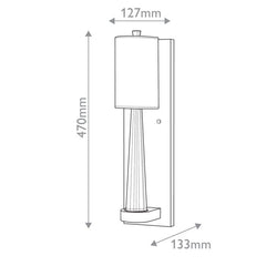 Junia 1 lt Wall Light - Clear / Oil Rubbed Bronze