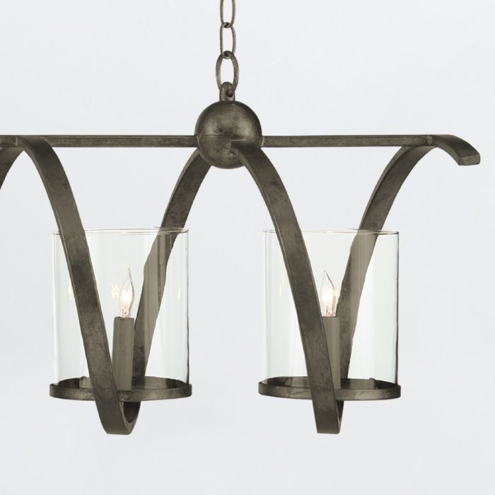 Maximus 5 lt Medium Chandelier - Pyrite Bronze / Clear