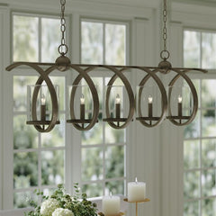 Maximus 5 lt Medium Chandelier - Pyrite Bronze / Clear