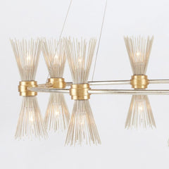 Novatude 16 lt Chandelier - Contemporary Gold Leaf / Contemporary Silver Leaf
