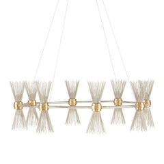 Novatude 16 lt Chandelier - Contemporary Gold Leaf / Contemporary Silver Leaf