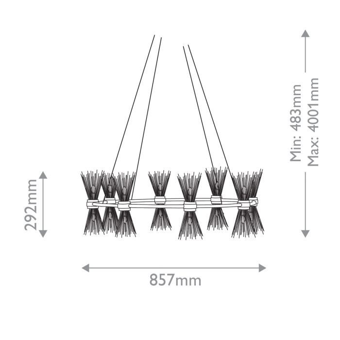Novatude 16 lt Chandelier - Contemporary Gold Leaf / Contemporary Silver Leaf