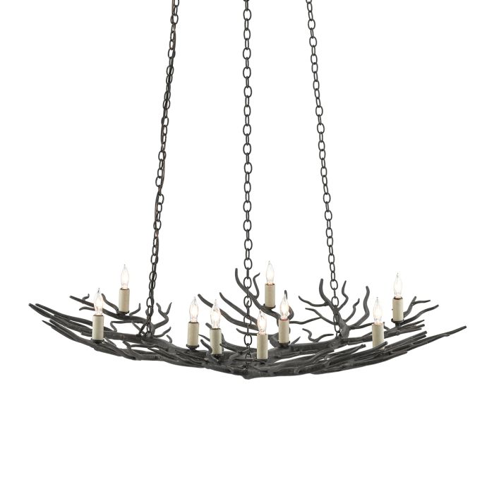Rainforest 9 lt Small Chandelier - Rustic Bronze