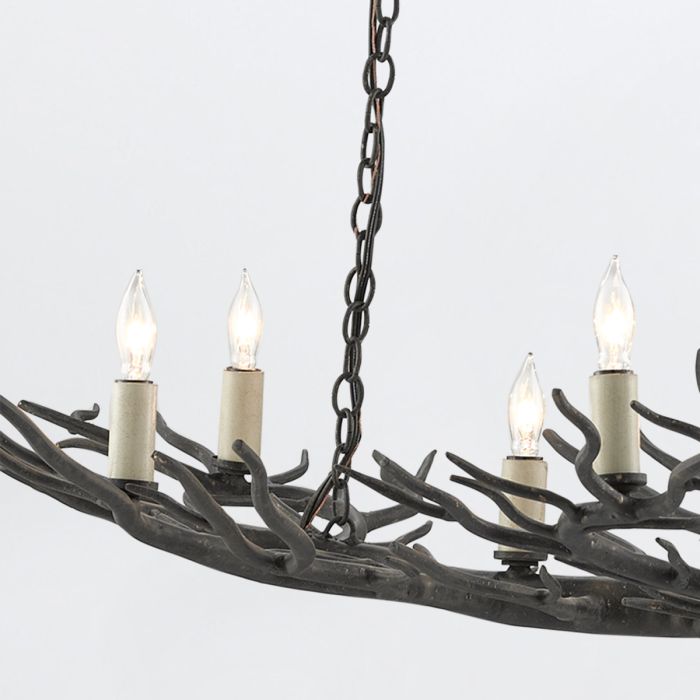 Rainforest 9 lt Small Chandelier - Rustic Bronze