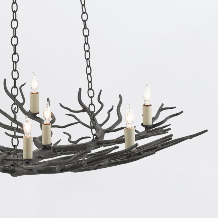 Rainforest 9 lt Small Chandelier - Rustic Bronze