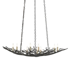 Rainforest 9 lt Small Chandelier - Rustic Bronze