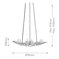 Rainforest 9 lt Small Chandelier - Rustic Bronze