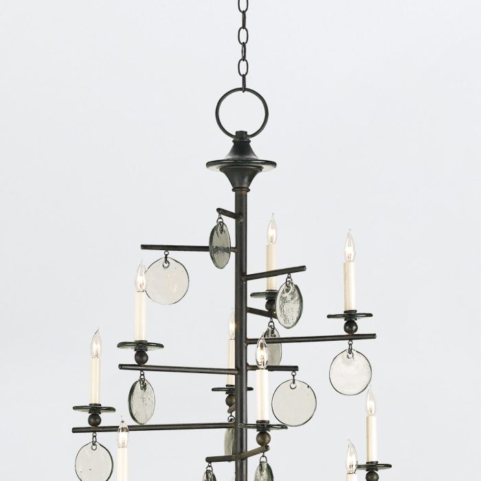Sethos 12 lt Long Chandelier - Old Iron