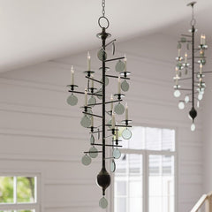 Sethos 12 lt Long Chandelier - Old Iron