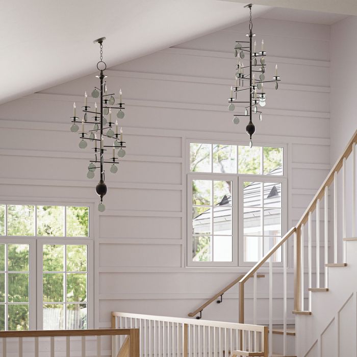 Sethos 12 lt Long Chandelier - Old Iron