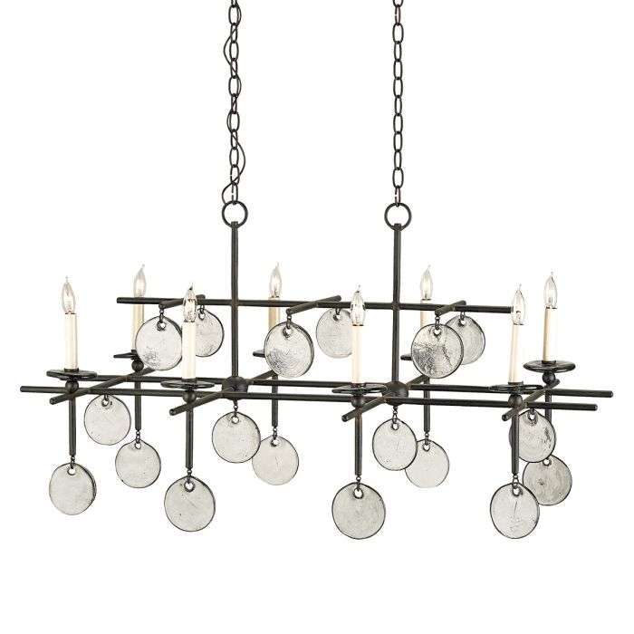 Sethos 8 lt Rectangular Chandelier - Old Iron