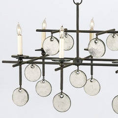 Sethos 8 lt Rectangular Chandelier - Old Iron