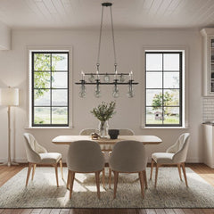 Sethos 8 lt Rectangular Chandelier - Old Iron