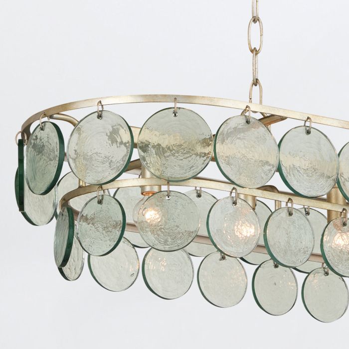 Settat 5 lt Chandelier - Silver Leaf