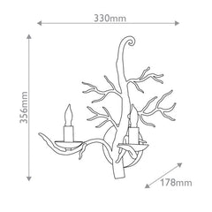 Treetop 2 lt Wall Light - Old Iron