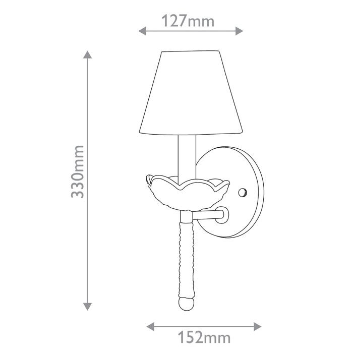 Vichy 1 lt Wall Light - Contemporary Gold Leaf