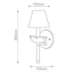 Vichy 1 lt Wall Light - Contemporary Gold Leaf