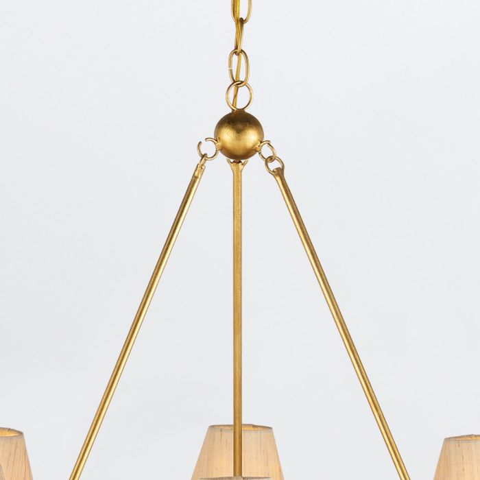 Vichy 8 lt Chandelier - Contemporary Gold Leaf