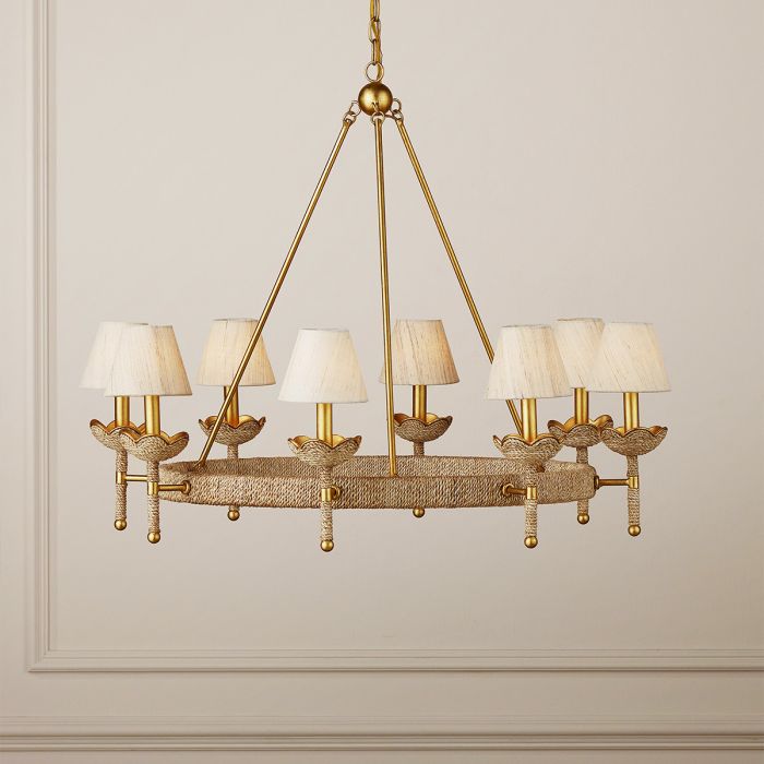 Vichy 8 lt Chandelier - Contemporary Gold Leaf