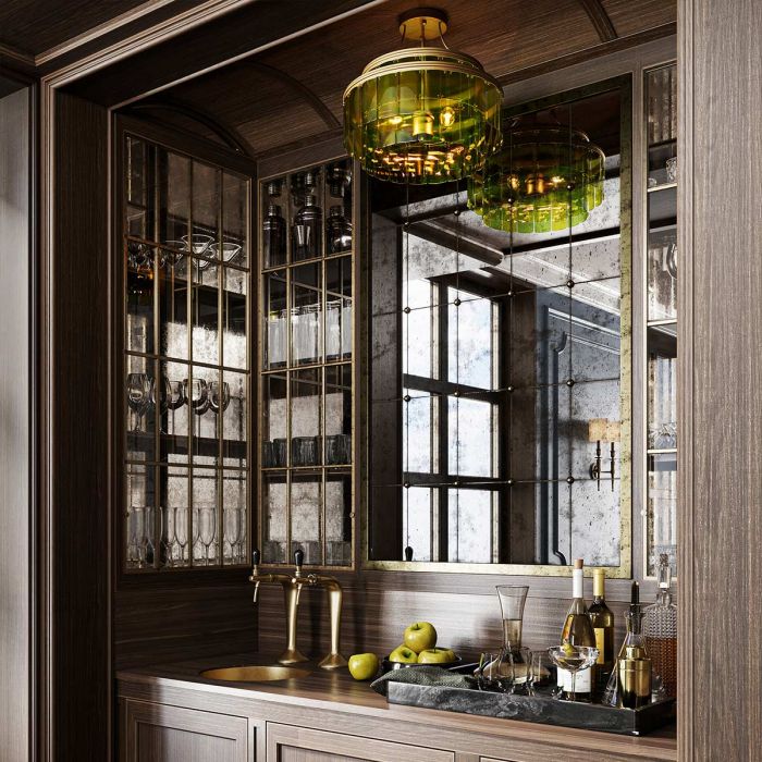 Vintner 3 lt Semi-Flush - Contemporary Gold Leaf