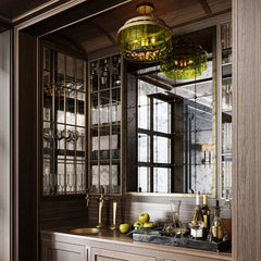 Vintner 3 lt Semi-Flush - Contemporary Gold Leaf