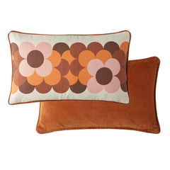 Orla Kiely Retro Flower Stripe Canyon 30x50cm Microfibre Cushion
