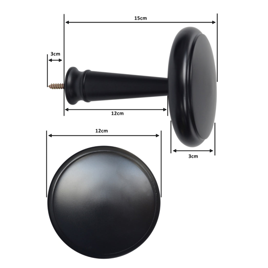 Laura Ashley Ribbed Ball Holdback, Black