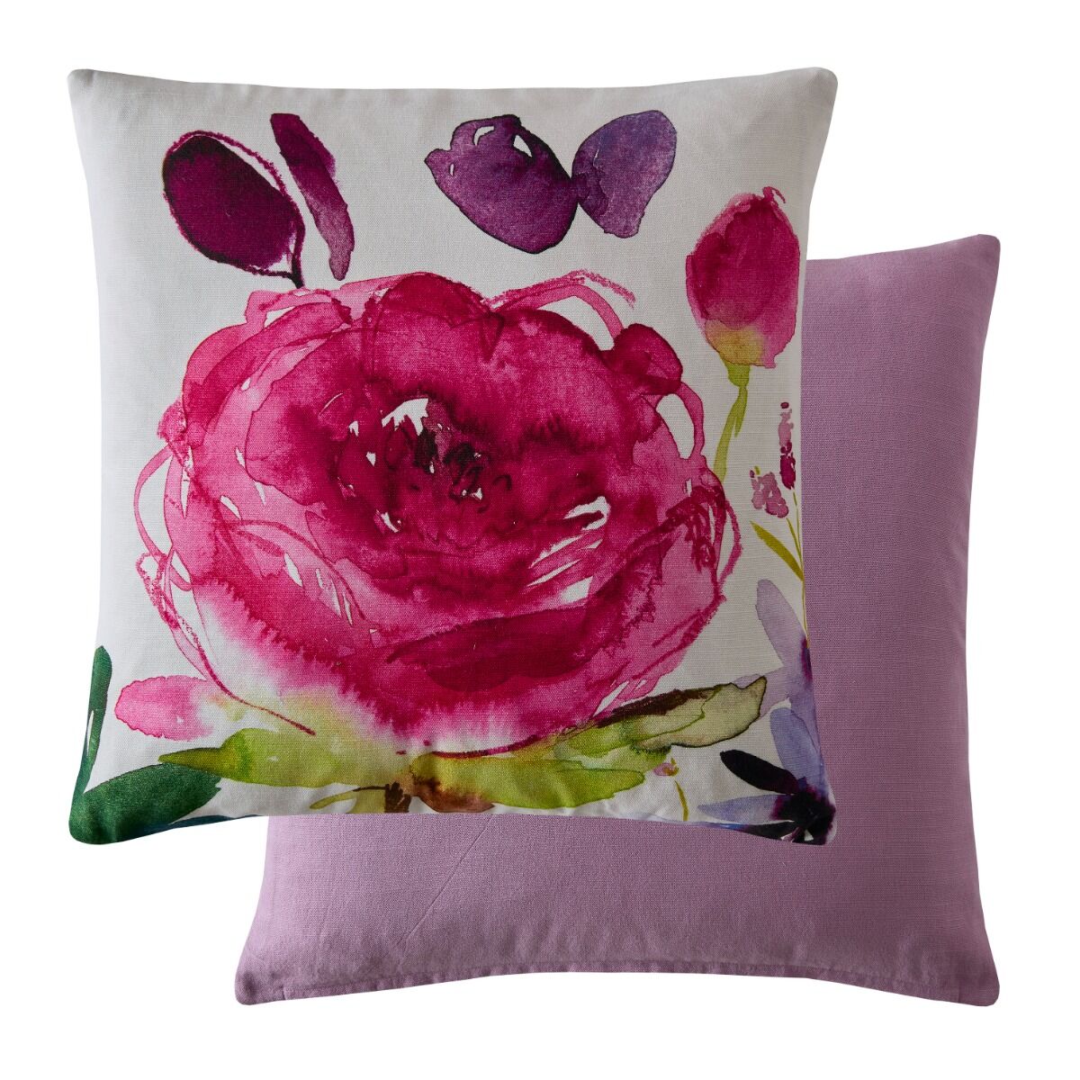 Bluebellgray Rose Fuchsia Microfibre 45x45cm Cushion