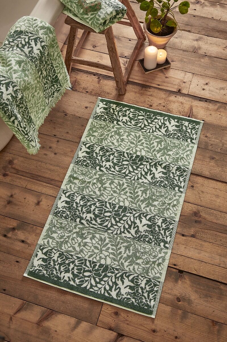 William Morris At Home Rose Stripe Sage Towels