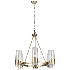 Magnalux Rossa 6 Light Pendant Antique Brass