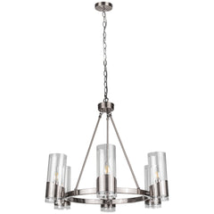 Magnalux Rossa 6 Light Pendant Satin Chrome