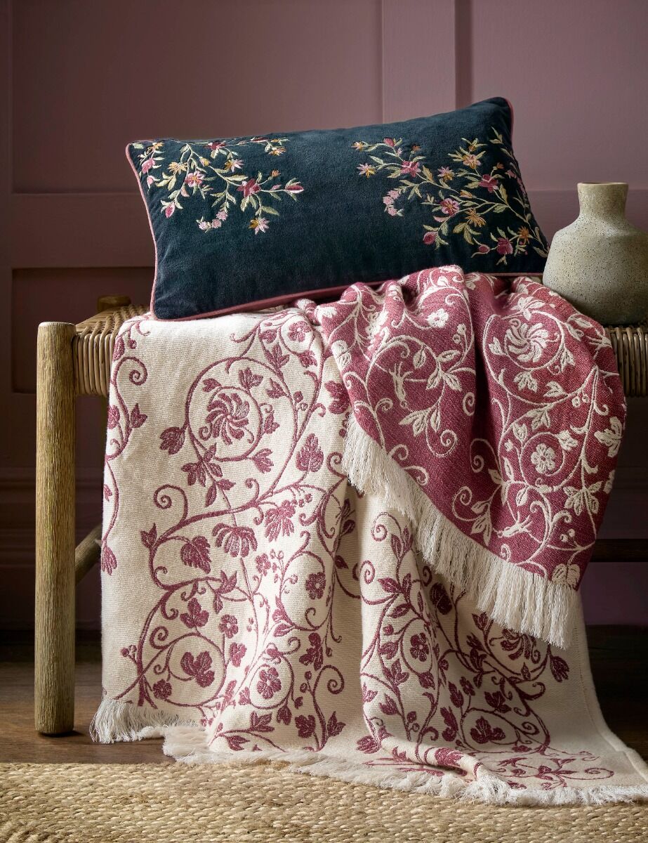 Historic Royal Palaces Royal Court Embroidery Multi Microfibre 30x50cm Cushion