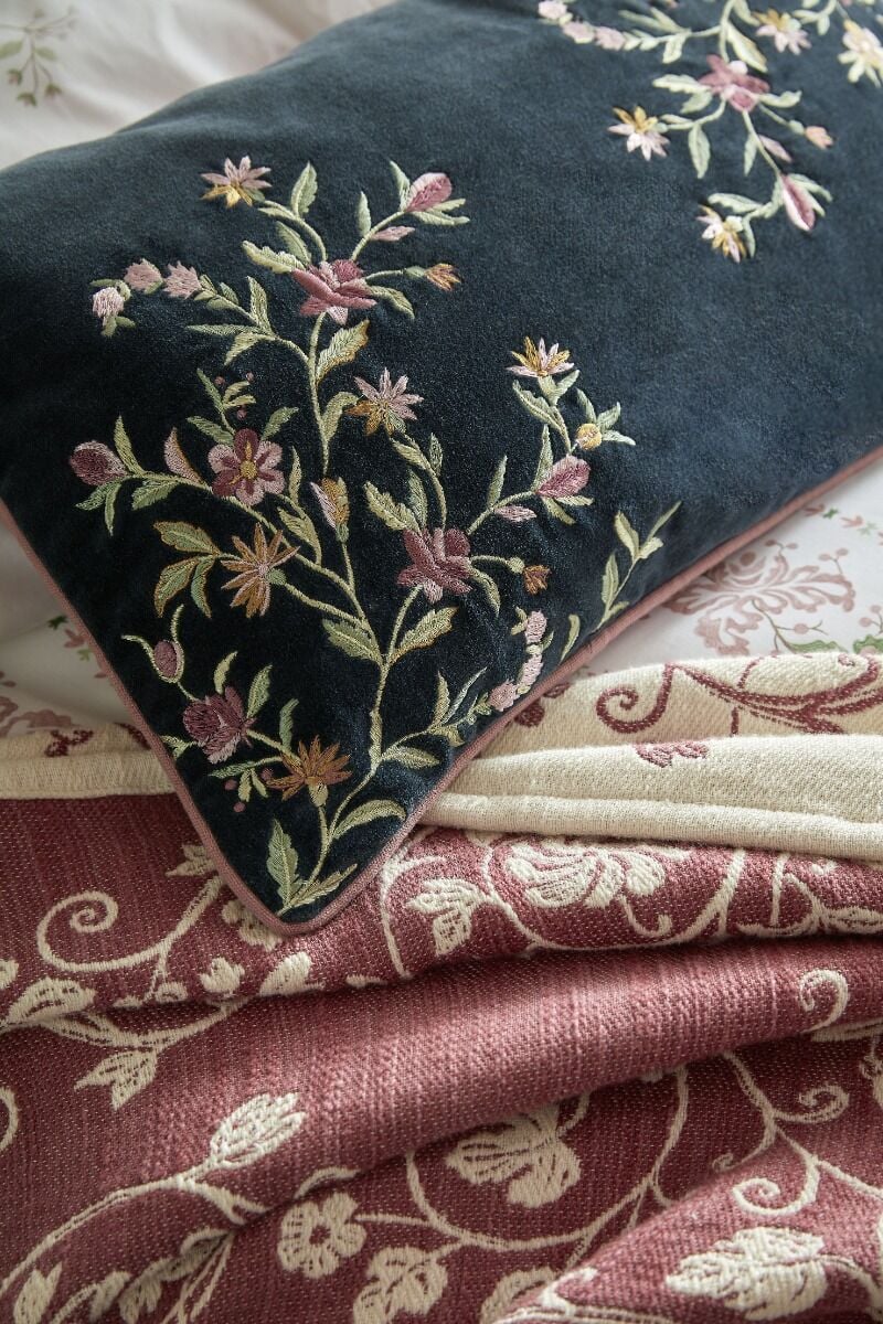 Historic Royal Palaces Royal Court Embroidery Multi Microfibre 30x50cm Cushion