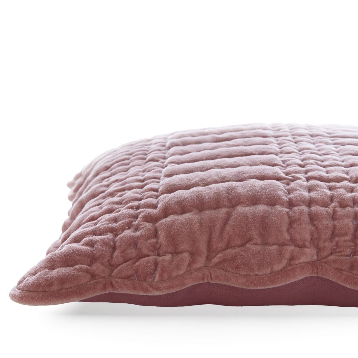 Laura Ashley Scalloped Old Rose Microfibre 43x43cm Cushion