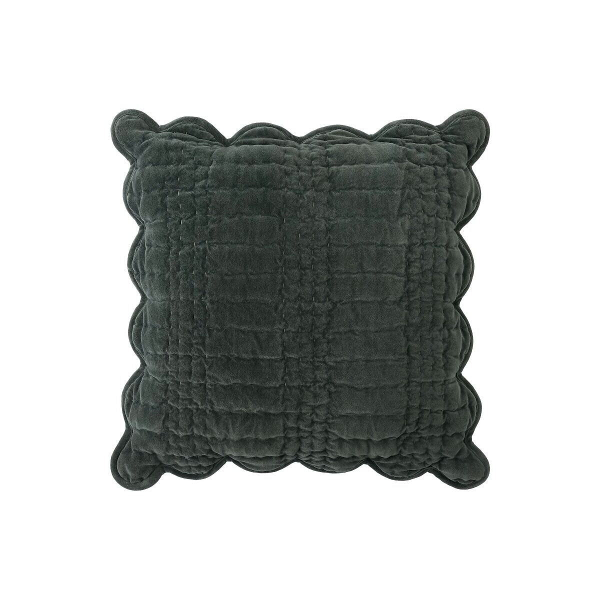 Laura Ashley Scalloped Pine Green 43x43cm Microfibre Cushion