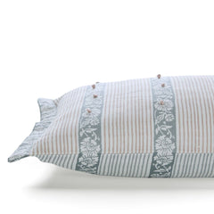 Laura Ashley Semington Chambray Blue Microfibre 30x50cm Cushion