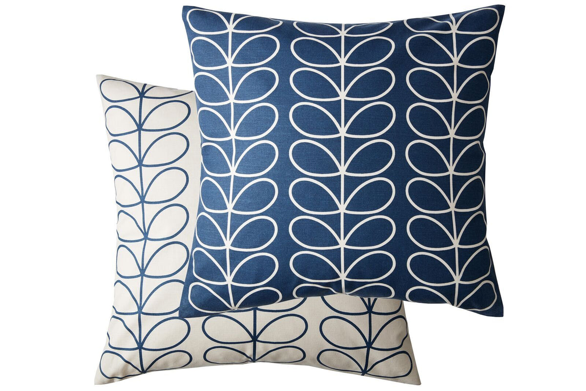 Orla Kiely Small Linear Stem Cushion Whale 50x50 Feather