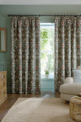 William Morris At Home Spring Thicket Mineral Ready Made Curtains