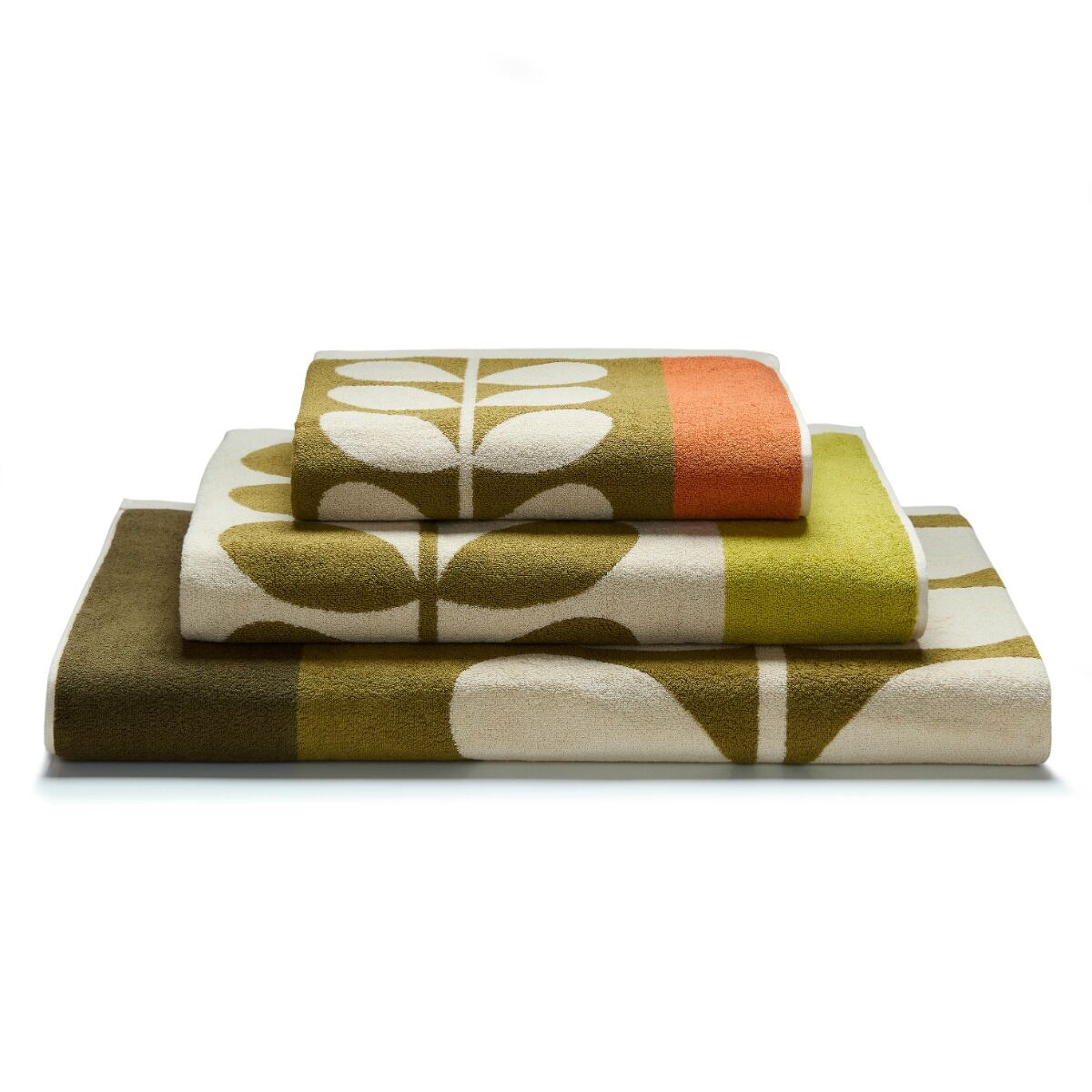 Orla Kiely Stem Check Hazel / ochre Towels