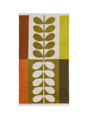 Orla Kiely Stem Check Hazel / ochre Towels