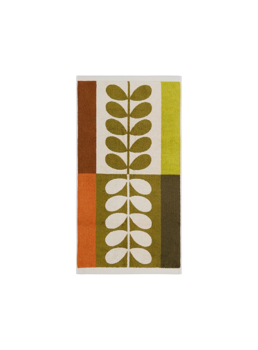 Orla Kiely Stem Check Hazel / ochre Towels